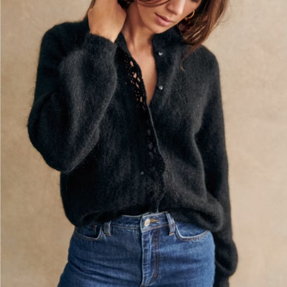 Sezane Sweaters - Sezane Angie Cardigan , black NWT